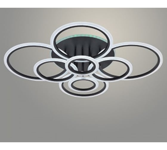 Люстра РОСТОК LI08449C/8 PR BK черный 208W+11W LED RGB 3000K-6000K d920 ПДУ(ИК) диммер, HN24 988383210 1