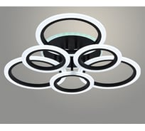 Люстра РОСТОК LI08449C/3+3A PR BK черный 108W+7W LED RGB 3000K-6000K d600 ПДУ(ИК) диммер, HN24 988383211