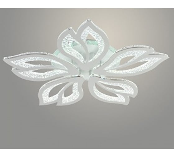 Люстра РОСТОК LI08420/5 PR WT белый 110W+7W LED RGB 3000-6500K d600 ПДУ(ИК) диммер, HN22 988029904 1