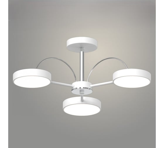 Люстра РОСТОК XI3219/3 WT+CR белый/хром 54W LED 3000-6000K d600 h210, HN22 988029753