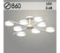 Люстра РОСТОК XI3264/8 WT+WOOD белый/дерево 144W LED 3000-6000K d860 h190, HN23 988371531 2