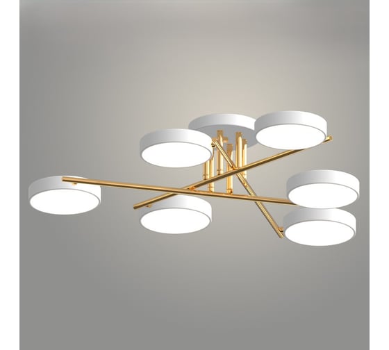 Люстра РОСТОК XI3257/6 WT+FGD белый/золото 108W LED 3000-6000K d810 h150, HN23 988371522