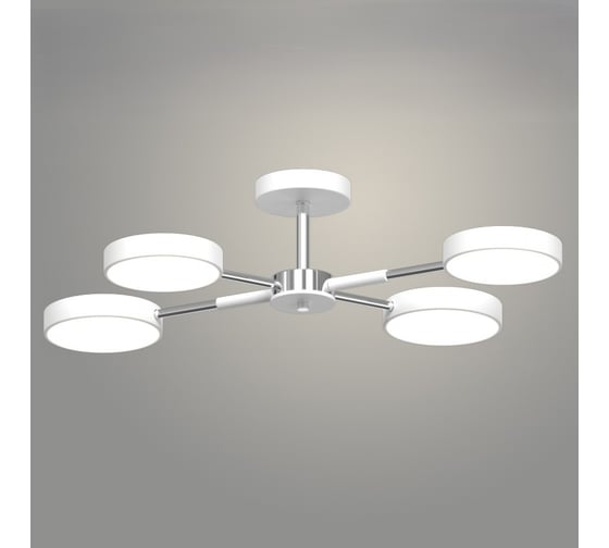 Люстра РОСТОК XI3206/4 WT+CR белый+хром 72W LED 3000-6000K d670 h160, HN22 988029678