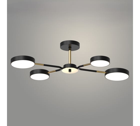 Люстра РОСТОК XI3224/4 BK+GD черный/золото 60W LED 3000-6000K d730 h180, HN22 988029770 1