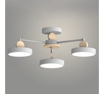 Люстра РОСТОК XI3210/3 GRAY+WOOD серый/дерево 54W LED 3000-6000K d600 h180, HN22 988029693