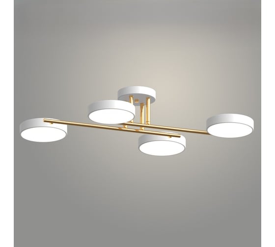 Люстра РОСТОК XI3257/4 WT+FGD белый/золото 72W LED 3000-6000K d690 h130, HN23 988371521 1