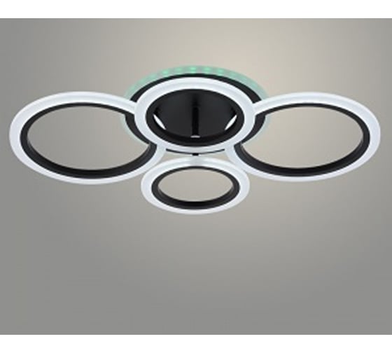 Люстра РОСТОК LI08449C/4 PR BK черный 72W+7W LED RGB 3000K-6000K d600 ПДУ(ИК) диммер, HN24 988383208 1