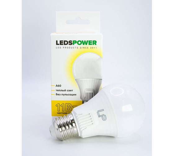 Светодиодная лампа LEDS POWER A60 E27 11Вт 3000К 006628