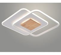 Люстра РОСТОК LI08000/450 PR WT+WOOD белый/дерево 110W LED 3000K-6000K d450 ПДУ(ИК) диммер, HN24 988383416