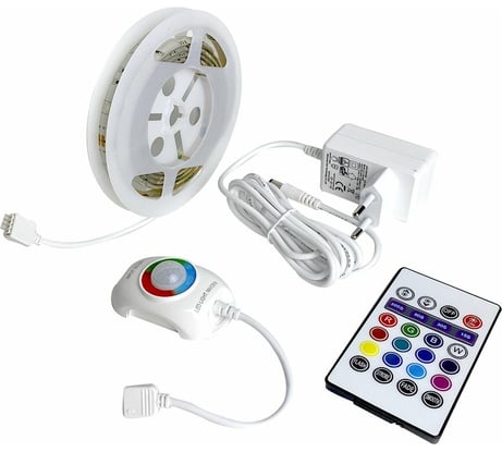 Цветная подсветка для детской или 1-спальной кровати ГЕЛЕОС 1x1,5м, 220V/12V, LED-BL7-SingleRGB