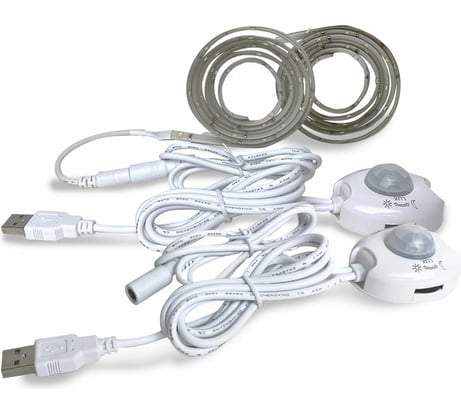Подсветка для 2-спальной кровати ГЕЛЕОС лента 2х1м, теплый свет, USB 5V, LED-BL9-USB2