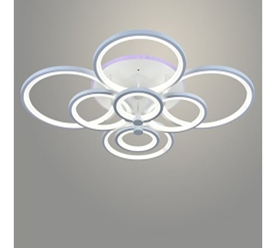 Люстра РОСТОК LI08832/8 PR WT белый 256W+11W LED RGB 3000-6500K d960 ПДУ(ИК) диммер, HN22 988027690 1