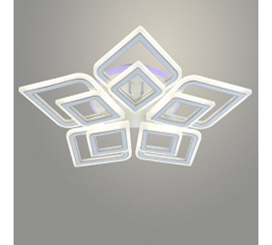 Люстра РОСТОК LI08464C/5 PR WT+CR белый/хром 190W+8W LED RGB 3000-6500K d735 ПДУ(ИК) диммер, HN23 988032183
