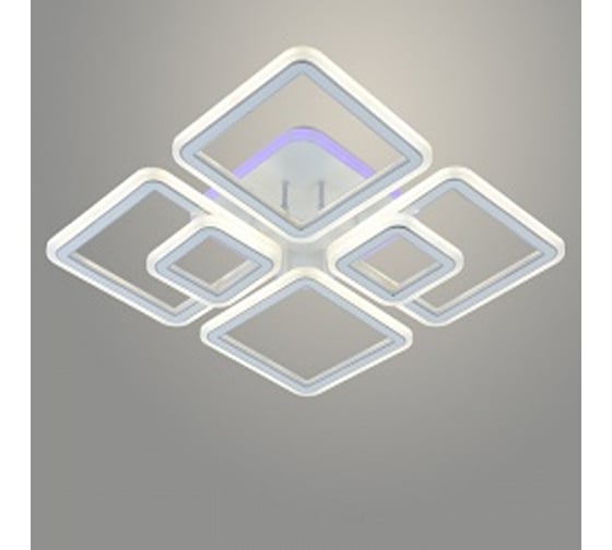 Люстра РОСТОК LI08465C/2+2 PR WT+CR белый/хром 140W+8W LED RGB 3000-6500K d510 ПДУ(ИК) диммер, HN23 988033196