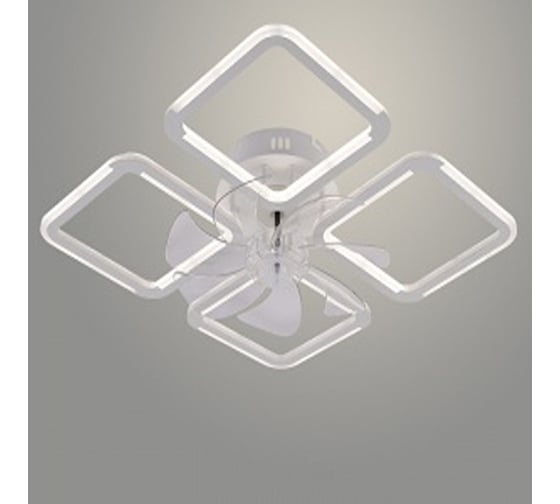 Люстра РОСТОК LI09525B/4V PR WT белый 104W LED 3000K-6000K d505 ПДУ(ИК) диммер вентилятор, HN24 988383403 1