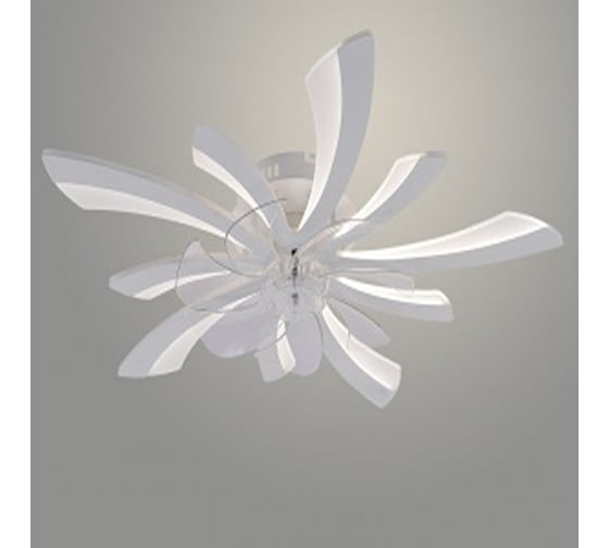 Люстра РОСТОК LI09532/5V PR WT белый 80W LED 3000K-6000K d730 ПДУ(ИК) диммер вентилятор, HN24 988383415 1