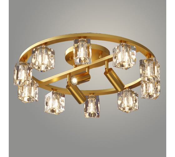 Люстра РОСТОК 230602A/10+3 BRASS латунь 10x5W G9+3x5W GU10 d620 h200, XLD23 988033895 1