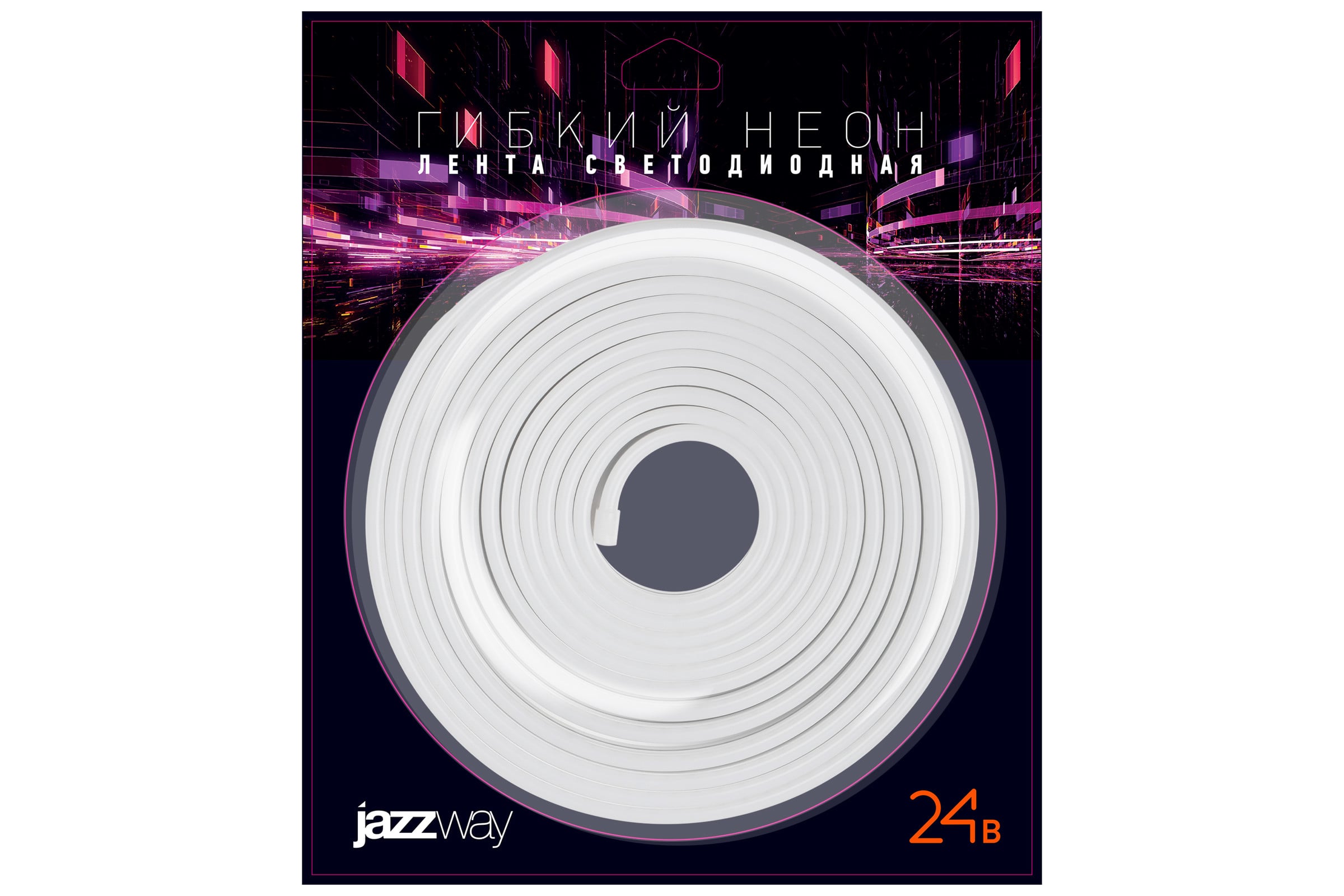 ЛентасветодиоднаяJazzwayPFN-02НЕОН24V2835/1206000K24В12X6ммIP65(упаковка5м)5058651