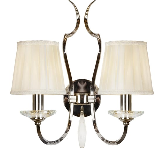Настенный светильник iLAMP Charm никель+бежевый W2508-2 nic 1