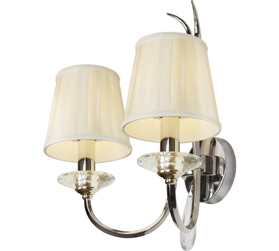 Настенный светильник iLAMP Charm никель+бежевый W2508-2 nic