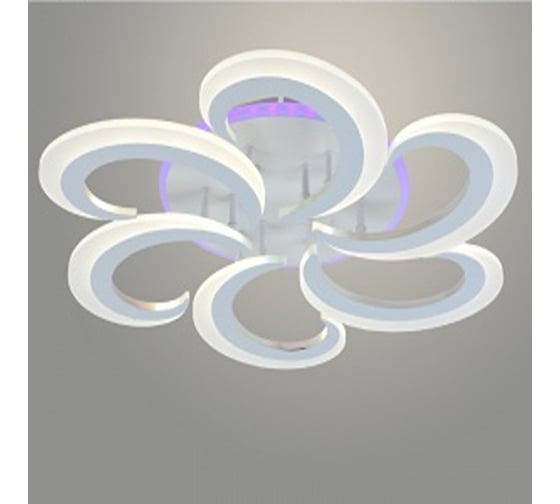 Люстра РОСТОК LI08462/6 PR WT белый 84W+8W LED RGB 3000-6500K d585 ПДУ(ИК) диммер, HN23 988033190 1