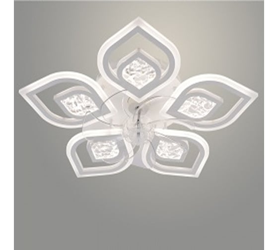 Люстра РОСТОК LI09520/5V PR WT белый 160W LED 3000K-6000K d685 ПДУ(ИК) диммер вентилятор, HN24 988383401 1