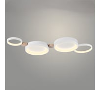 Люстра РОСТОК PRD1006/4 WH+WOOD белый/дерево 65W LED 3000К-6000К d880 ПДУ диммер, PRD23 988371351
