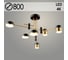 Люстра РОСТОК P536-6 BK+FGD черный/золото LED 48W 4000K d800, ZOK22 988014117 2