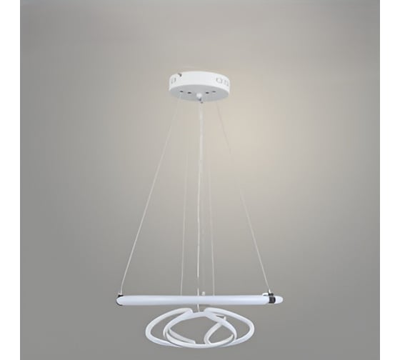 Люстра РОСТОК YH848/114W WT+CH белый/хром 2x(24W+33W) LED 3000-6500K ПДУ диммер d450 h500, QH23 988034167
