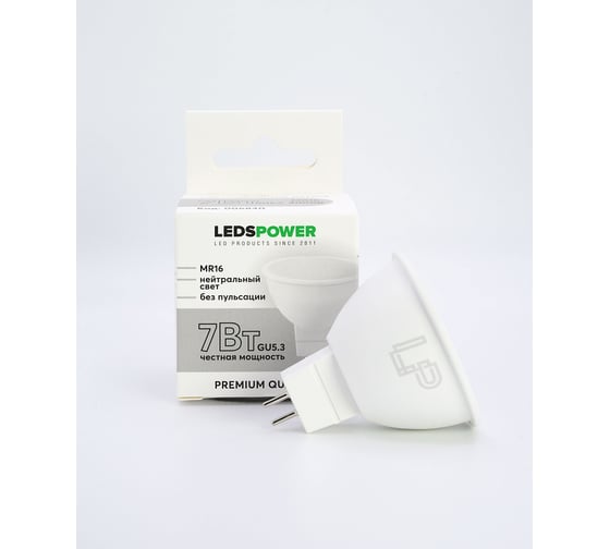 Светодиодная лампа LEDS POWER MR16 GU5.3 7Вт 4000К 006840