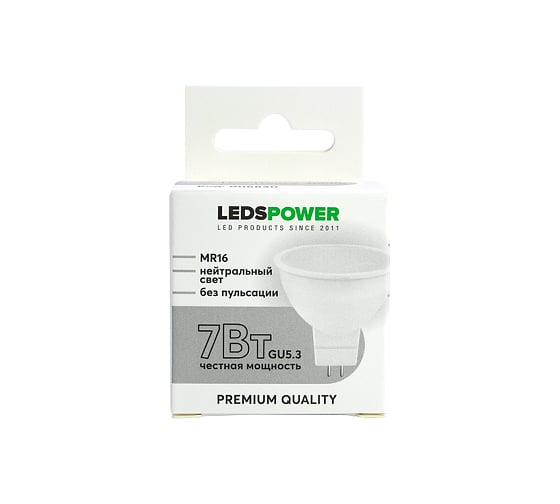 Светодиодная лампа LEDS POWER MR16 GU5.3 7Вт 4000К 006840