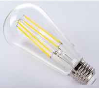 Лампа Gauss Filament ST64 10W 970lm 4100К Е27 LED 1/10/40 157802210 18089479