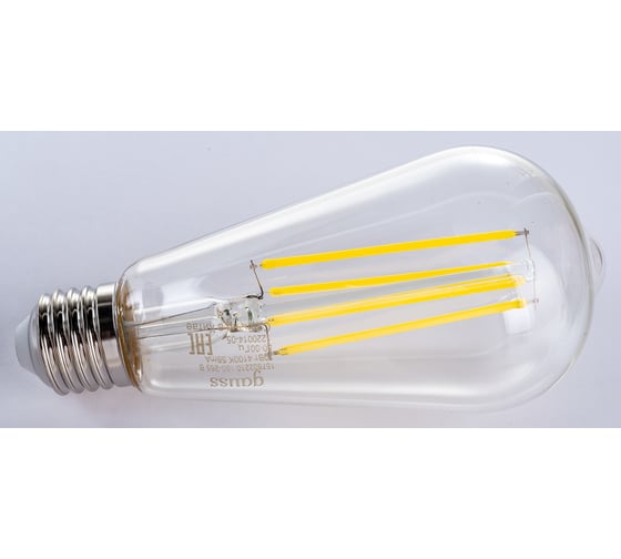 Лампа Gauss Filament ST64 10W 970lm 4100К Е27 LED 1/10/40 157802210