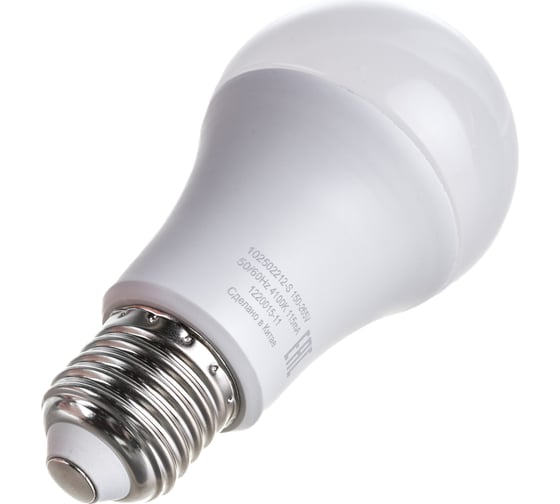 Лампа Gauss A60 12W 1140lm 4100K Е27 шаговое диммирование LED 1/10/50 102502212-S