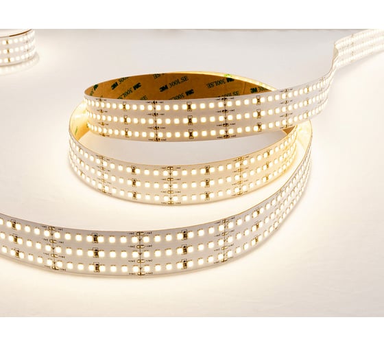Светодиодная лента трехрядная LEDS POWER 2835 528/м (48Вт/м) 24В теплая LUX160 006307 1