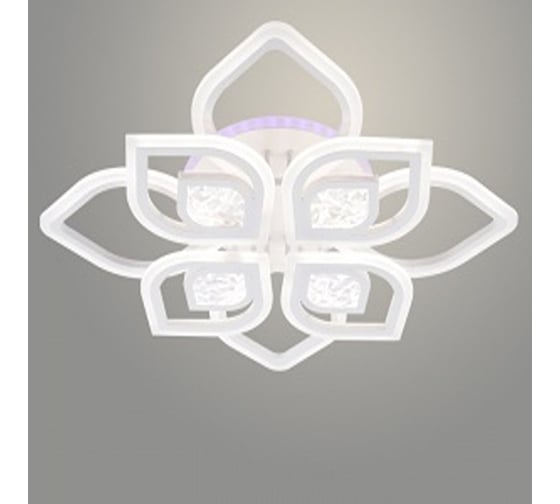 Люстра РОСТОК LI09801/4+4 PR WT белый 216W+8W LED RGB 3000K-6000K d720 ПДУ(ИК) диммер, HN24 988383317 1