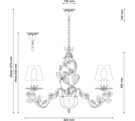Подвесная люстра Lucia Tucci Fiori di rose 108.6