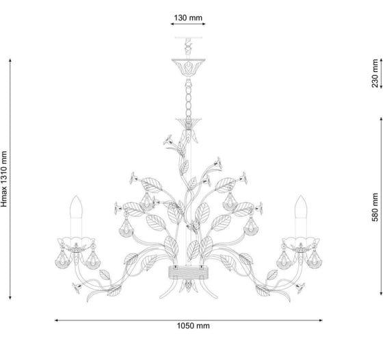 Подвесная люстра Lucia Tucci Fiori di rose 1770.10