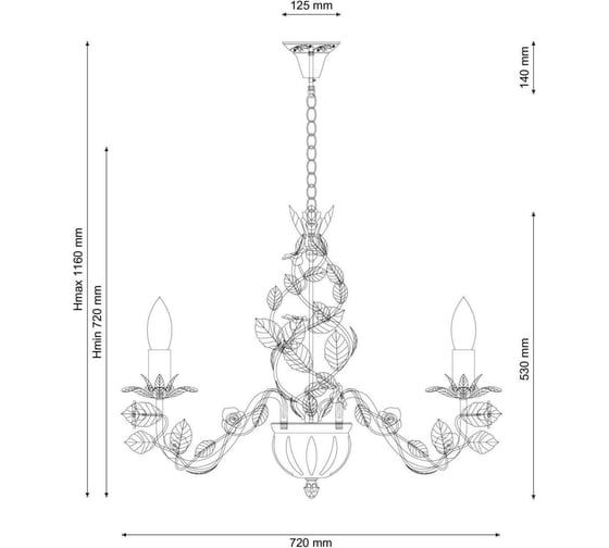 Подвесная люстра Lucia Tucci Fiori di rose 185.8
