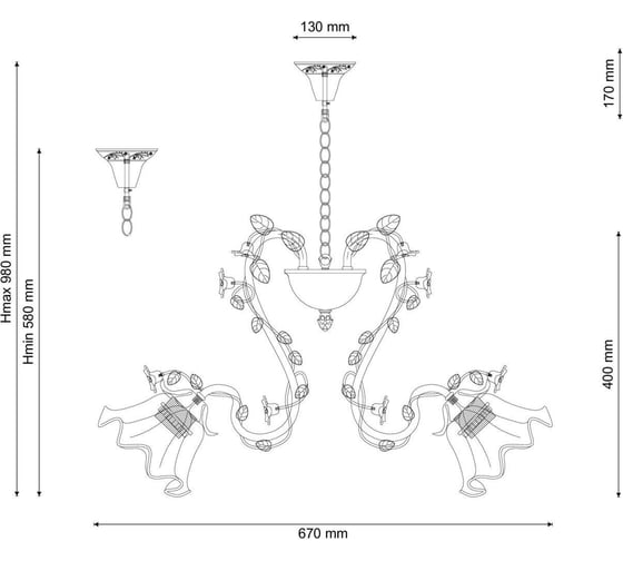 Подвесная люстра Lucia Tucci Fiori di rose 111.5