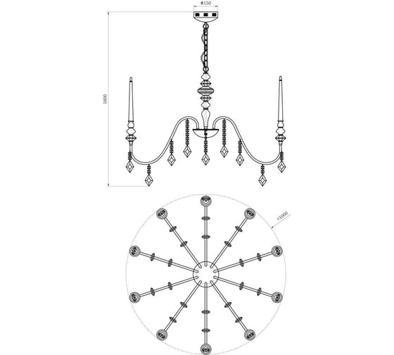Подвесная люстра Lucia Tucci MAYA 4450.10 chrome