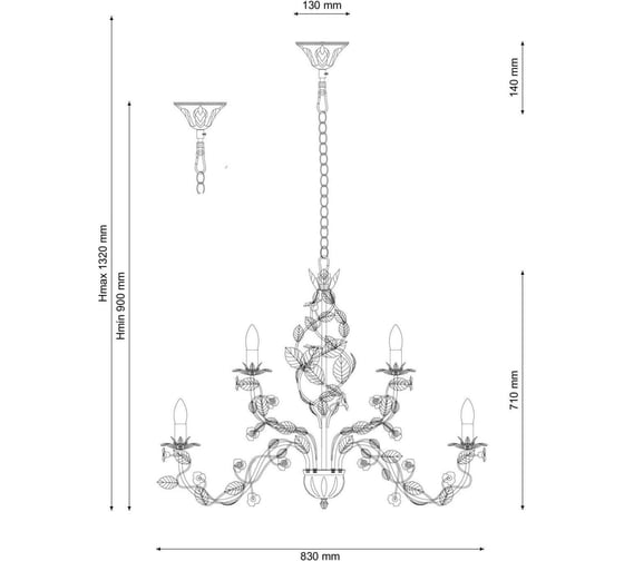 Подвесная люстра Lucia Tucci Fiori di rose 185.10.5