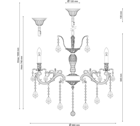 Подвесная люстра Lucia Tucci BARLETTA 122.8 antique
