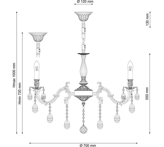 Подвесная люстра Lucia Tucci FIRENZE 141.8 antique