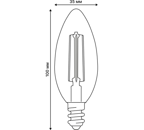 Лампа светодиодная прозрачная Uniel LED-C35-4W/4000K/E14/CL GLY01TR UL-00011937