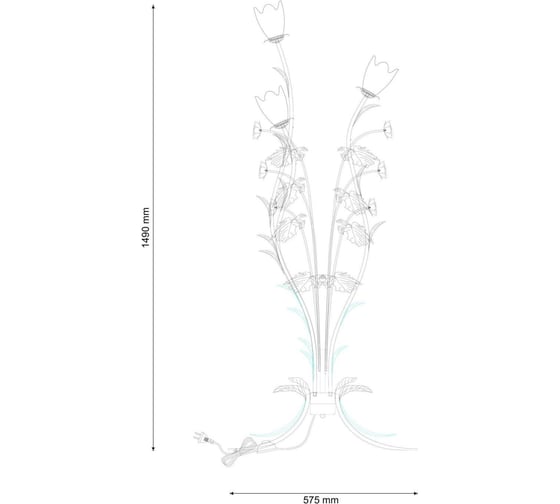 Торшер Lucia Tucci Fiori di rose F1760.3