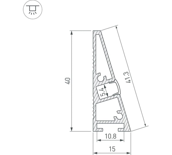 Профиль Arlight PLINTUS-H40-2000 BLACK 2м 052398