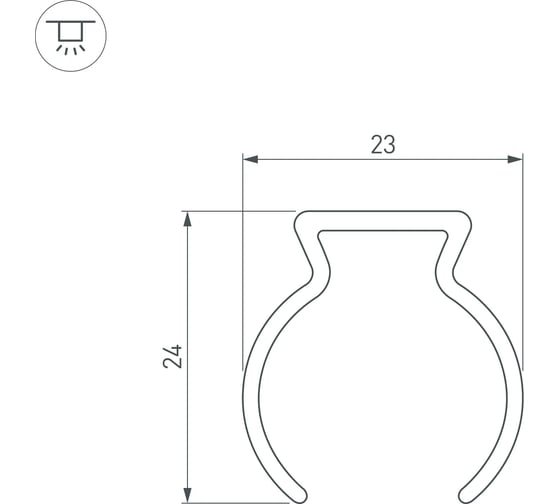 Профиль Arlight WPH-FLEX-D22-360deg-1000 1м 053423