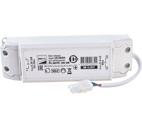 Драйвер Jazzway 800мА для PPL 600/1200 36w DC 30-42v 5008304