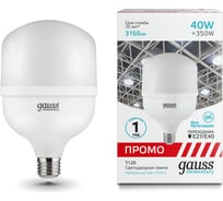 Лампа Gauss Elementary T120 40W 3150lm 4100K E27/E40 Promo LED 60424